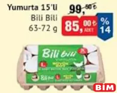 BİLİ BİLİ YUMURTA 15'Lİ 63-72 G